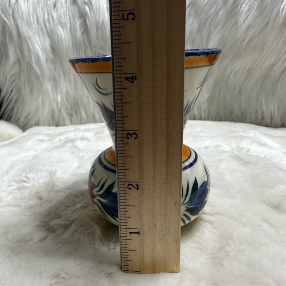 Mid-20th Century French Hand Painted Faience Vase Signed HB Quimper F251 DF.AG - Picture 2 of 5